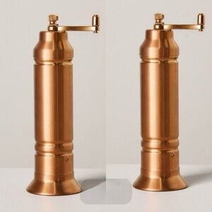 Hearth&hand Magnolia- Set of 2 Tall Salt /Pepper Crank Grinder Copper Finish